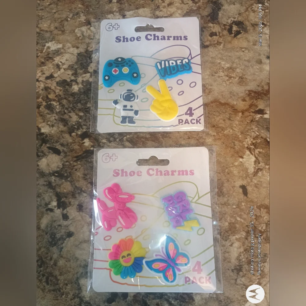 Shoe Charms 2 4 Packs - Fun Designs Brand New Croc Charm - Picture 1 of 5